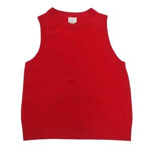 A New Day Red Sleeveless Knit Sweater Vest XS Recycled Polyester Blend, NWT.